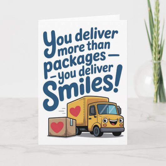 Delivery Driver Thank You Card Kaart (Voorkant)