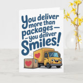 Delivery Driver Thank You Card Kaart (Gele Bloem)