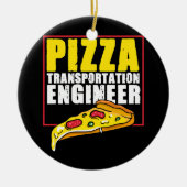 Delivery Guy Pizza Chef Keramisch Ornament (Voorkant)