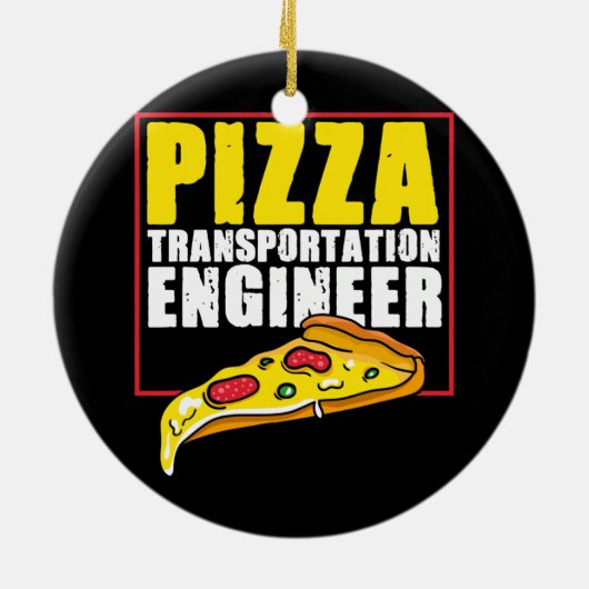 Delivery Guy Pizza Chef Keramisch Ornament (Achterkant)