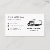 Delivery Services Truck  Visitekaartje (Voorkant)