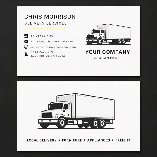 Delivery Services Truck  Visitekaartje