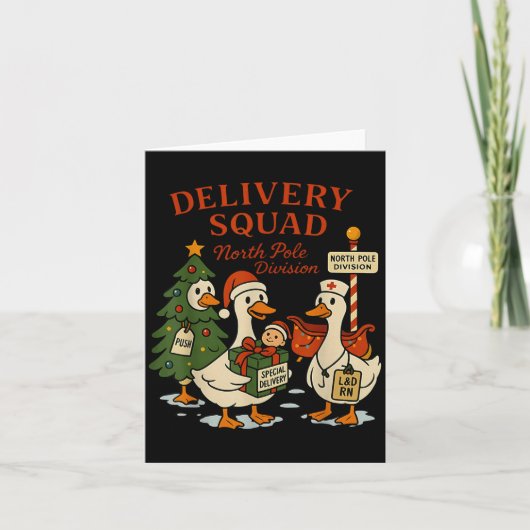Delivery Squad Labor And Delivery Nurse Christmas  Kaart (Voorkant)