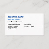 Delivery Van Blue Visitekaartje (Achterkant)