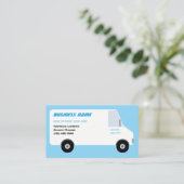 Delivery Van Blue Visitekaartje (Staand voorkant)