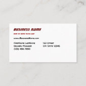 Delivery Van Brick Red Visitekaartje (Achterkant)