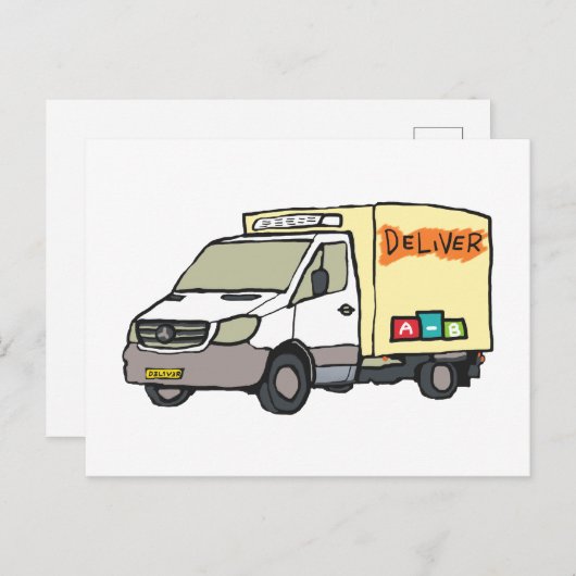 Delivery Van Briefkaart (Voorkant / Achterkant)