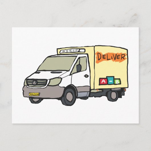 Delivery Van Briefkaart (Voorkant)
