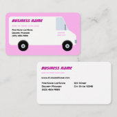 Delivery Van Pink Visitekaartje (Voorkant / Achterkant)