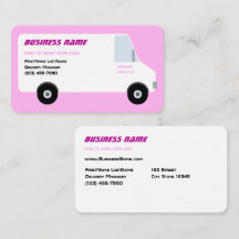 Delivery Van Pink Visitekaartje