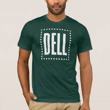 Dell Logo, donkere T-shirt (witte Logo)