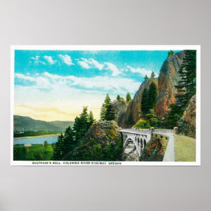 Dell Shepperd over de Columbia River Poster