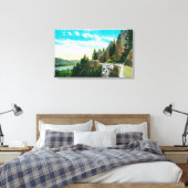 Dell van Shepperd over de Columbia River Canvas Afdruk (Insitu (Slaapkamer))