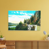 Dell van Shepperd over de Columbia River Canvas Afdruk (Insitu (Woonkamer))