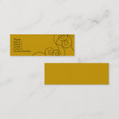 Della - Antiek goud Mini Visitekaartje (Voorkant / Achterkant)