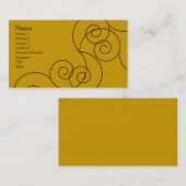 Della - Antiek goud Visitekaartje (Voorkant / Achterkant)