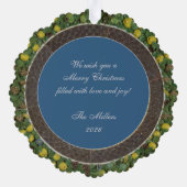 Della Robbia Maagd van de Lelies Vruchten Kerstmis Ornament Kaart (Achterkant)