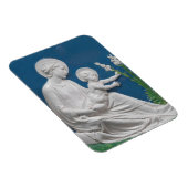 Della Robbia Madonna en Child Blue White Lilies Magneet (Rechterzijde)
