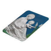 Della Robbia Madonna en Child Blue White Lilies Magneet (Linkerzijde)