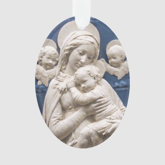 Della Robbia Madonna en Child Renaissance Art Ornament (voorkant)