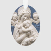 Della Robbia Madonna en Child Renaissance Art Ornament (achterkant)