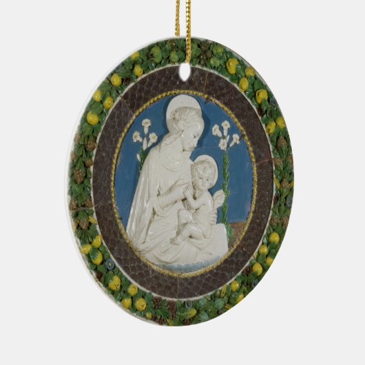 Della Robbia Virgin of the Lilies - Fruit Garland Keramisch Ornament (Rechts)