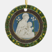 Della Robbia Virgin of the Lilies - Fruit Garland Keramisch Ornament (Voorkant)