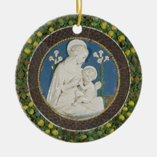 Della Robbia Virgin of the Lilies - Fruit Garland Keramisch Ornament (Voorkant)