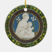 Della Robbia Virgin of the Lilies - Fruit Garland Keramisch Ornament (Achterkant)
