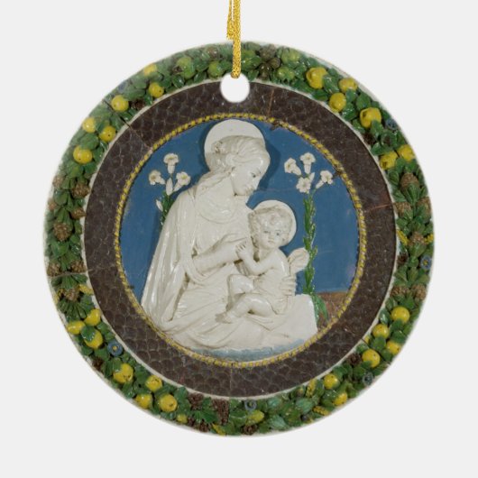 Della Robbia Virgin of the Lilies - Fruit Garland Keramisch Ornament (Achterkant)