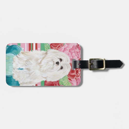 Della Roos Maltese Bagagelabel (Voorkant horizontaal)