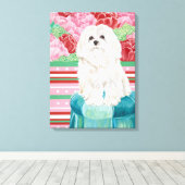 Della Roos Maltese Canvas Afdruk (Insitu (Houten vloer))