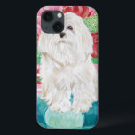 Della Roos Maltese iPhone 13 Hoesje<br><div class="desc">Dieren</div>