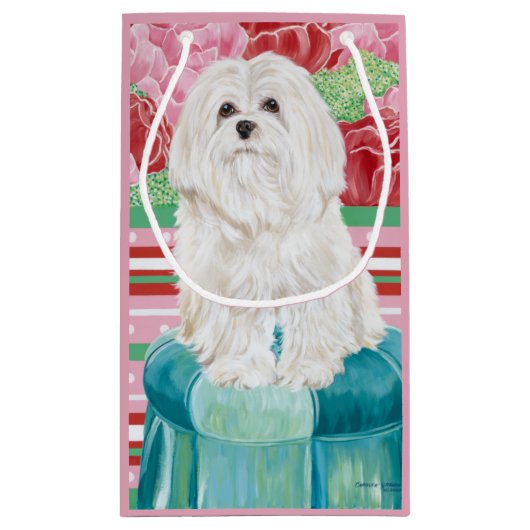 Della Roos Maltese Klein Cadeauzakje (Achterkant)