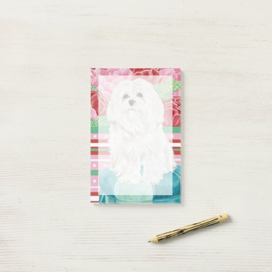 Della Roos Maltese Post-it® Notes (Op bureau)