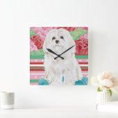 Della Roos Maltese Vierkante Klok (Huis)