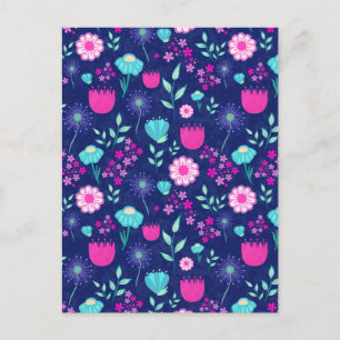 Dellijke Bloemen en Botanische Details Briefkaart