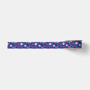 Dellijke Bloemen en Botanische Details Grosgrain Lint