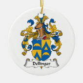 Dellinger Family Crest Keramisch Ornament (Voorkant)