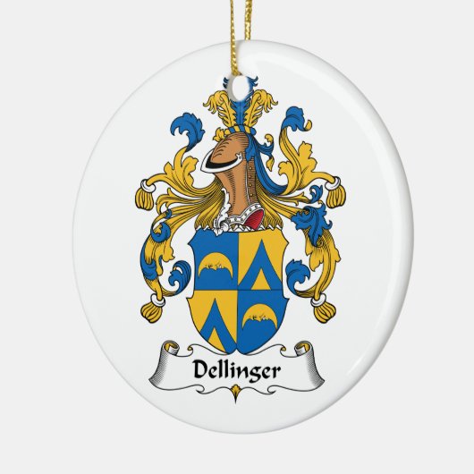 Dellinger Family Crest Keramisch Ornament (Links)