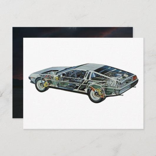DeLorean Briefkaart (Voorkant / Achterkant)