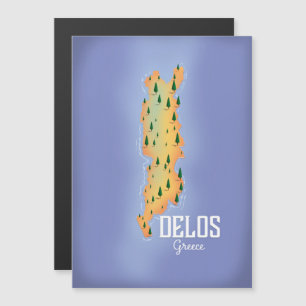 Delos Griekenland Kaart reisposter