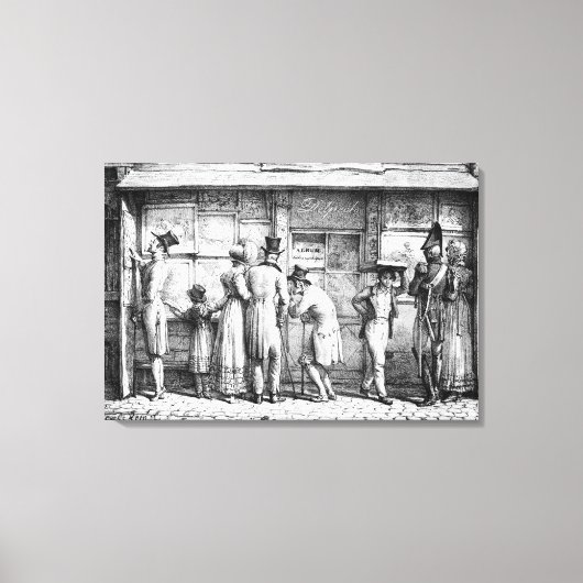 Delpech's lithografische drukkerij, c.1818 canvas afdruk (Voorkant)