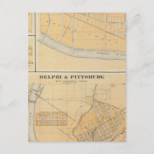 Delphi en Pittsburg met voorsteden Briefkaart