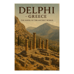 Delphi — Griekenland, de navel van de antieke were Perfect Poster