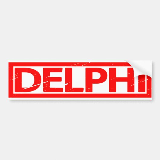 Delphi Stamp Bumpersticker (Voorkant)