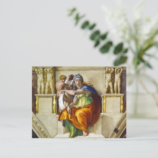 Delphic Sibyl door Michelangelo Briefkaart (Staand voorkant)
