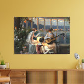 Delphin Enjolras' Les Musiciennes sur la Terrasse Canvas Afdruk (Insitu (Woonkamer))