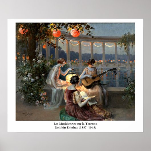 Delphin Enjolras' Les Musiciennes sur la Terrasse Poster (Voorkant)