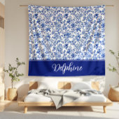Delphine Blue Toile Fleece Deken